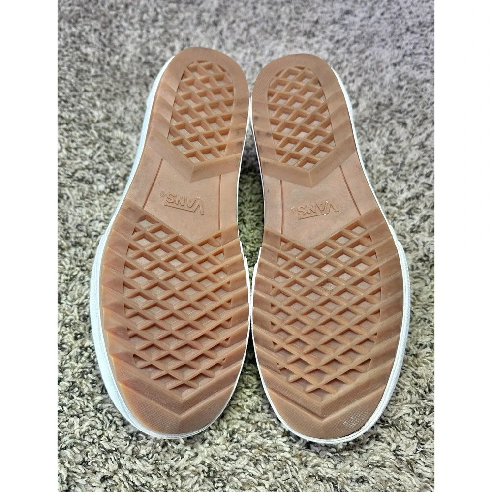 Vans Old Skool Stackform Shoes Womens Size 7.5 White Leather Platform Gum Sole